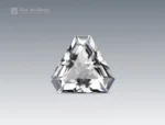 9.50 carat trilliant cut quartz gemstone from Pakistan with eye clean clarity and bright white color