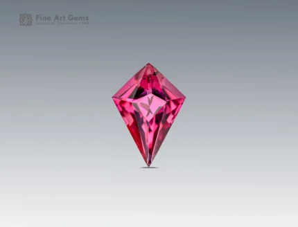 kite cut rhodolite garnet 0.90 ct pink gemstone from Africa