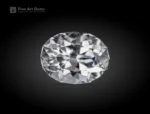 Large oval cut white quartz gemstone from Pakistan with moderate inclusions