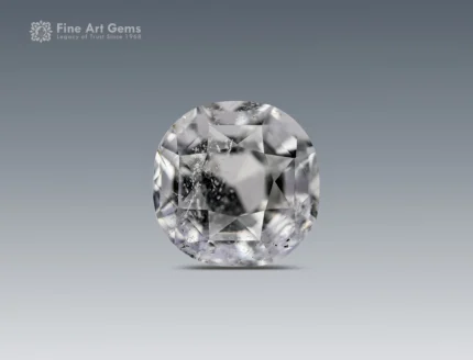Round cut quartz gemstone with natural inclusions from Pakistan