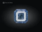 Asscher cut dumortierite included quartz gemstone from Brazil with delicate blue cloud like inclusions and fine transparency