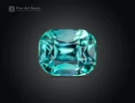 2.55 ct cushion cut paraiba tourmaline gemstone from Afghanistan.