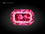 Pink emerald cut Rhodolite Garnet gemstone weighing 0.75 carat from Africa