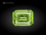 0.85 carat emerald cut apple-green peridot from Pakistan