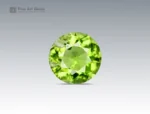 0.90 carat round cut peridot from Pakistan with medium green color