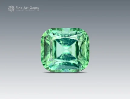 Green cushion cut Tourmaline from Afghanistan, 1.60 carats