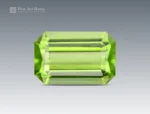 1.20 carat emerald cut apple-green peridot from Pakistan