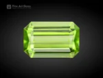 1.20 carat emerald cut apple-green peridot from Pakistan