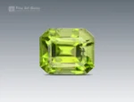 Apple green 1.30 carat emerald-cut Peridot gemstone from Pakistan