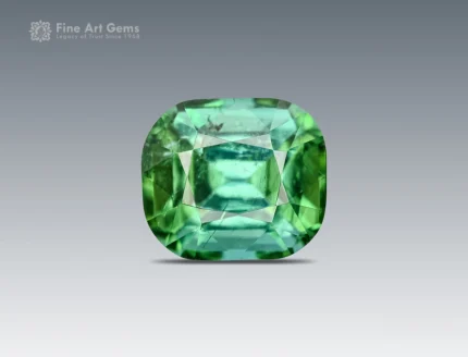Green 1.80 carat cushion-cut Tourmaline gemstone from Afghanistan