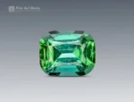 Cushion cut blue and green tourmaline gemstone from Afghanistan with vibrant color