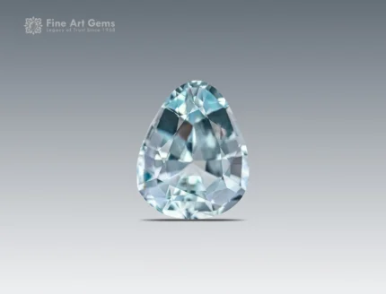 Light blue drop cut aquamarine gemstone with fine clarity from Pakistan