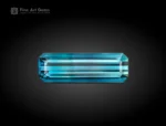 Pair of emerald cut indicolite blue tourmaline gemstones from Afghanistan, weighing 4.65 carats