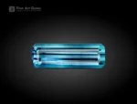 Pair of emerald cut indicolite blue tourmaline gemstones from Afghanistan, weighing 4.65 carats