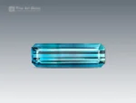 Pair of emerald cut indicolite blue tourmaline gemstones from Afghanistan, weighing 4.65 carats