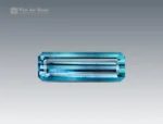 Pair of emerald cut indicolite blue tourmaline gemstones from Afghanistan, weighing 4.65 carats