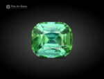 2.15 carat cushion-cut bluish green Tourmaline gemstone from Afghanistan
