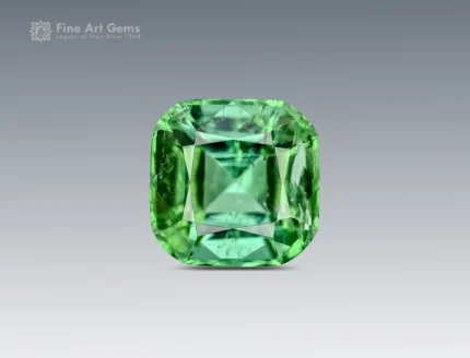 1.80 carat cushion-cut green Tourmaline gemstone from Afghanistan