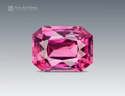 0.90 carat cushion-cut raspberry pink Rhodolite Garnet gemstone from Africa