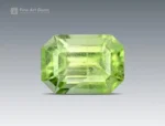 0.85 carat emerald-cut apple green Peridot gemstone from Pakistan