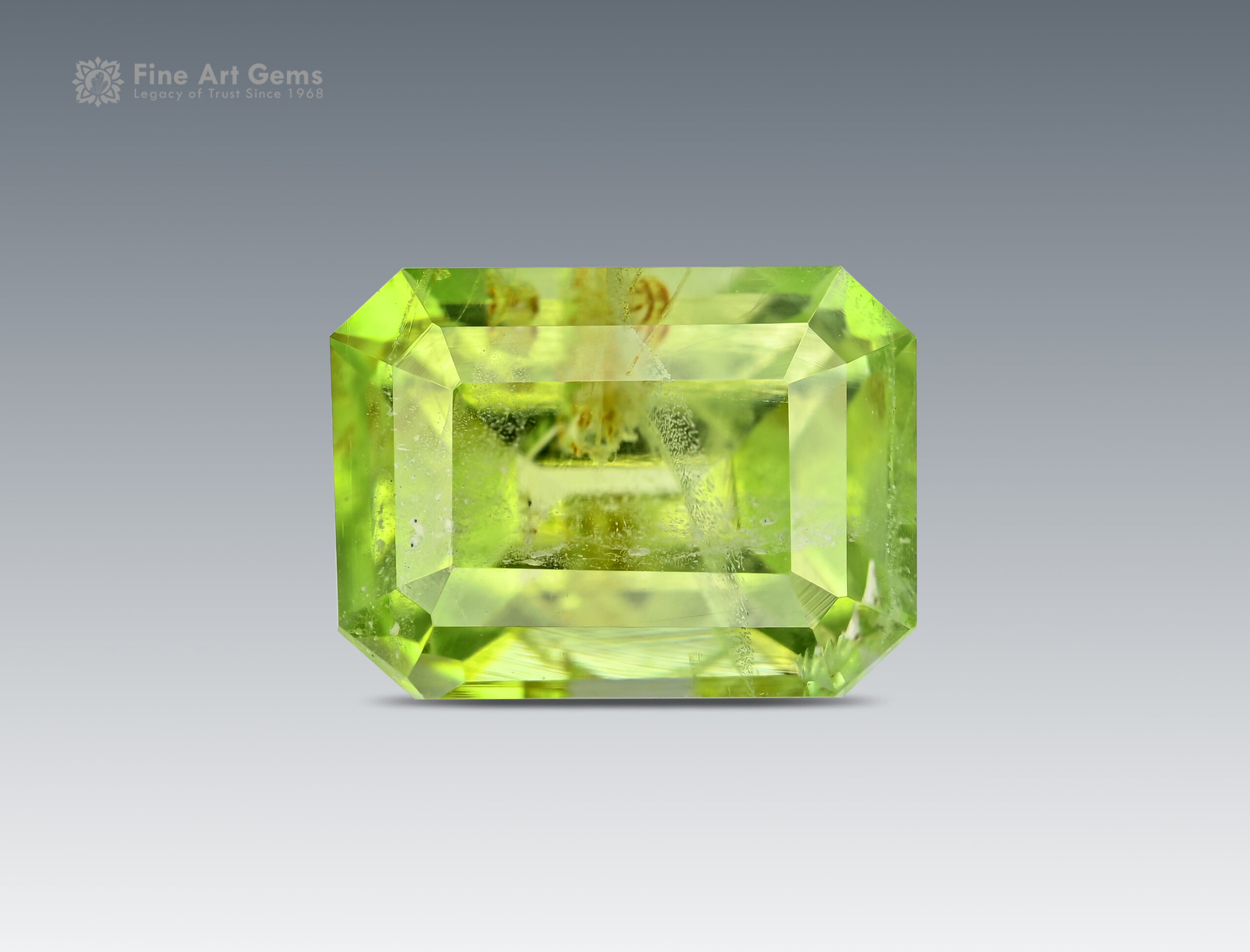 Emerald Cut Apple Green Peridot from Pakistan (2) 1.60 carat emerald-cut apple green Peridot gemstone from Pakistan