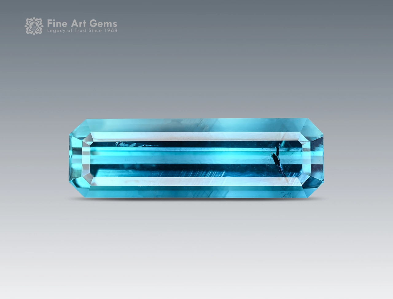 Emerald Cut Indicolite Blue Tourmaline from Afghanistan (1) 4.60 carat emerald-cut indicolite blue Tourmaline gemstone from Afghanistan