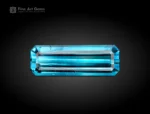 2.30 carat emerald-cut indicolite blue Tourmaline gemstone from Afghanistan