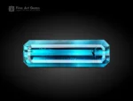 4.60 carat emerald-cut indicolite blue Tourmaline gemstone from Afghanistan
