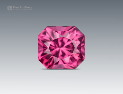 0.85 carat fancy-cut hot pink Rhodolite Garnet gemstone from Africa