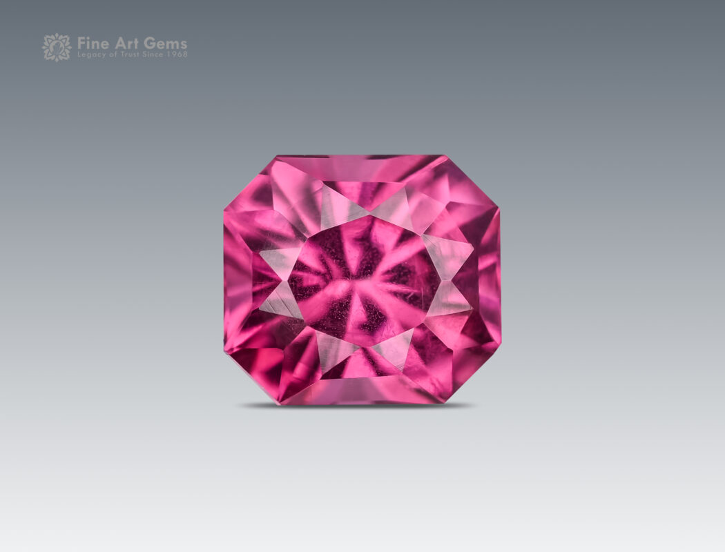0.85 carat fancy-cut hot pink Rhodolite Garnet gemstone from Africa