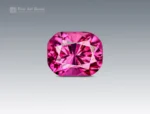 0.65 carat cushion cut rhodolite garnet from Africa with raspberry pink color