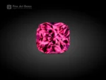 0.90 carat cushion cut rhodolite garnet from Africa with raspberry pink color