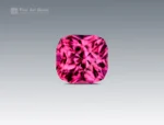 0.90 carat cushion cut rhodolite garnet from Africa with raspberry pink color