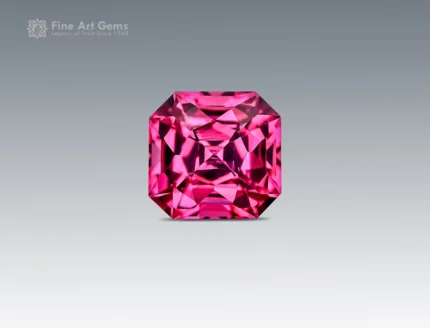 0.90 carat mixed fancy-cut rhodolite garnet from Africa with raspberry pink color