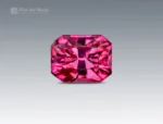 0.90 carat raspberry pink Rhodolite Garnet from Africa with bright faceting