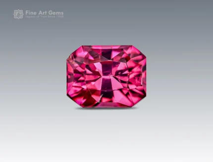 0.90 carat raspberry pink Rhodolite Garnet from Africa with bright faceting
