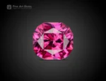 0.95 carat cushion-cut rhodolite garnet from Africa with raspberry pink color