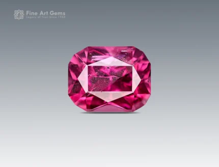 Raspberry pink cushion-cut rhodolite garnet from Africa