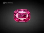 Raspberry pink cushion-cut rhodolite garnet from Africa