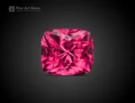 1 carat cushion cut rhodolite garnet from Africa with raspberry pink color