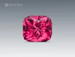 1 carat cushion cut rhodolite garnet from Africa with raspberry pink color