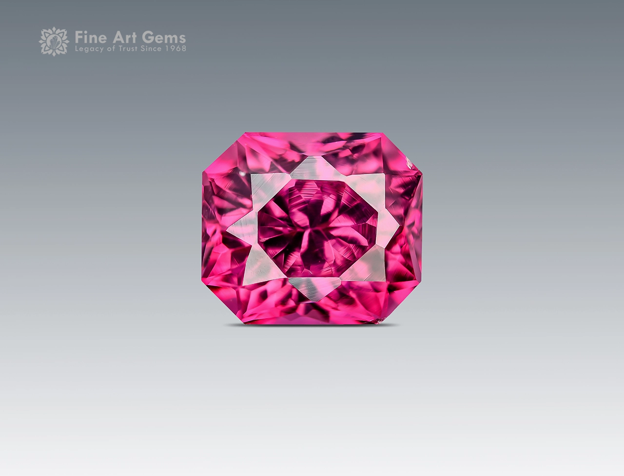 1 Carat Cushion Cut Rhodolite Garnet Africa (2) Natural 1 carat cushion cut rhodolite garnet with vivid raspberry pink color, eye-clean clarity, and excellent brilliance from Africa.
