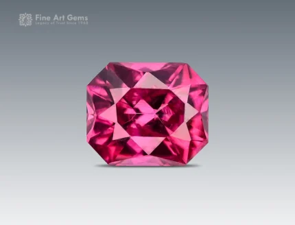1.05 carat fancy cut rhodolite garnet from Africa with raspberry pink color