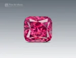 Cushion cut raspberry pink rhodolite garnet gemstone from Africa, 1.05 carats, untreated