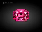 Natural 1.30 carat cushion cut rhodolite garnet with raspberry pink color from Africa.