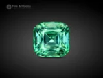 Blue-green cushion-cut tourmaline from Afghanistan