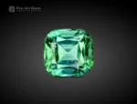 Blue-green cushion-cut tourmaline from Afghanistan