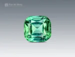 Blue-green cushion-cut tourmaline from Afghanistan
