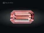 1.65 carat emerald cut pink tourmaline gemstone from Afghanistan