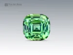 Large cushion-cut green tourmaline from Afghanistan with loupe-clean clarity